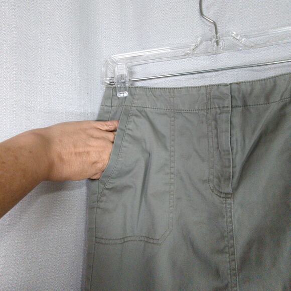 J Jill Live In Chino Skirt Womens 4 Green Missy Stretch Pockets - Picture 3 of 6